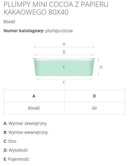 Foremka papierowa COCOA PLUMPY 80x40x40 50szt 
