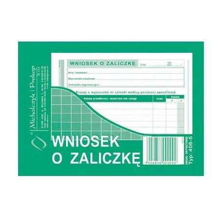 Druk Wniosek o zaliczkę MiP 408-5