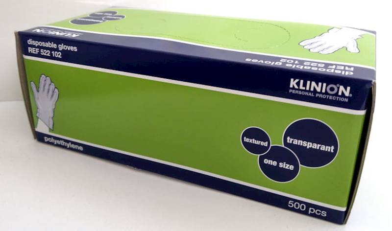 RĘKAWICE FOLIOWE PE KLINION 500SZT 