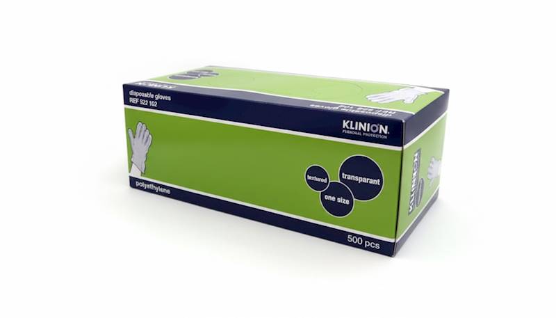 RĘKAWICE FOLIOWE PE KLINION 500SZT 