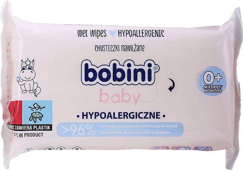 CHUSTECZKI NAWILŻANE DLA DZIECI 60SZT BOBINI BABY