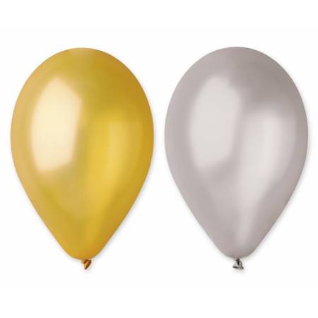 BALON METALIK MIX GM90 10" FI26cm 50szt