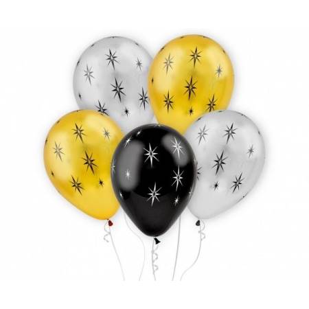 BALON BŁYSZCZĄCE GWIAZDKI 5SZT