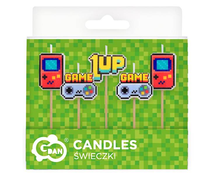 PIKERY ŚWIECZKI GAME ON 5SZT