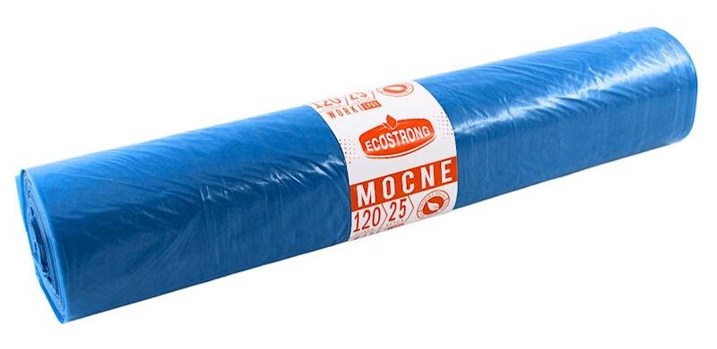 WORKI NA ŚMIECI 120L NIEBIESKIE ECOSTRONG R=25szt