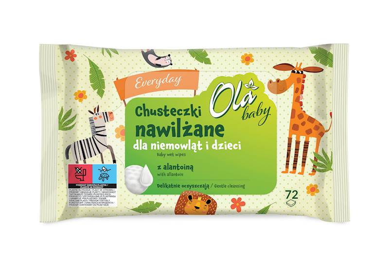 CHUSTECZKI NAWILŻANE DLA DZIECI 72SZT OLA