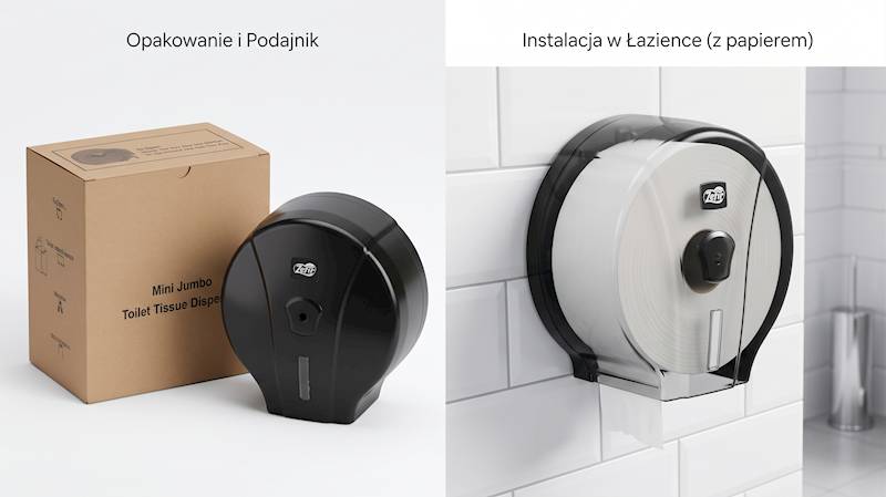 PODAJNIK NA PAPIER TOALETOWY JUMBO MINI