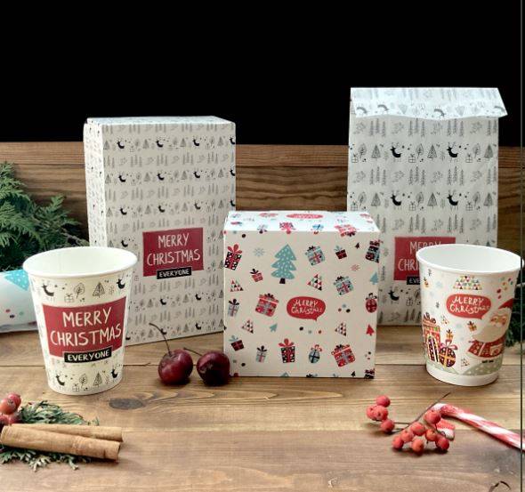 KUBEK ŚWIĄTECZNY PAPIEROWY 250ml FI80 100SZT