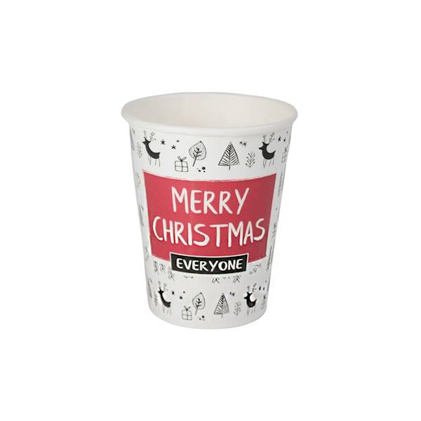 KUBEK ŚWIĄTECZNY PAPIEROWY 300ml FI90 50SZT