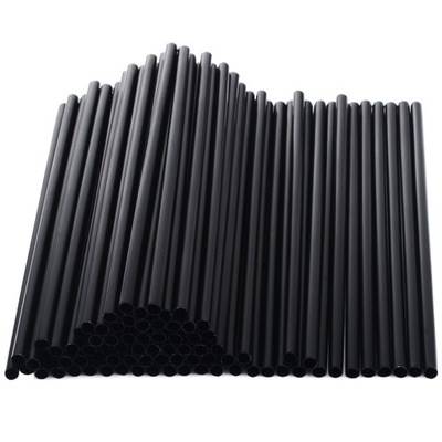 SŁOMKI PROSTE wielorazowe 8X240mm 100szt CZARNE