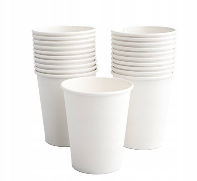KUBEK 100% PAPIEROWY Biały 250ml FI80 50SZT