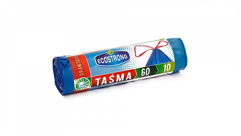 WORKI NA ŚMIECI 60L Z TAŚMĄ NIEBIESKIE 10szt