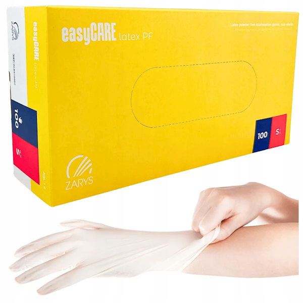 Rękawice lateksowe easyCare 100SZT rom. S