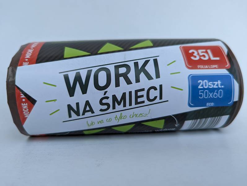 WORKI NA ŚMIECI 35L 50X60 BRĄZ R=20szt