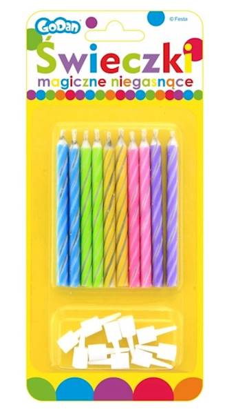 ŚWIECZKA URODZINOWA MAGICZNA 10cm 10SZT