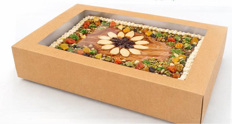 Pudełko sushi klejone z oknem 26x19X6 15szt K150