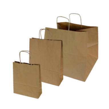 TORBA PAPIEROWA BRĄZ U.SK. 320/160/380 25szt K250
