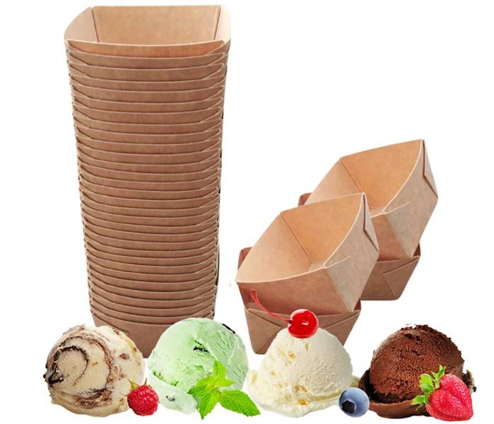 Miseczki na lody 100% papier 245ml 50szt K26