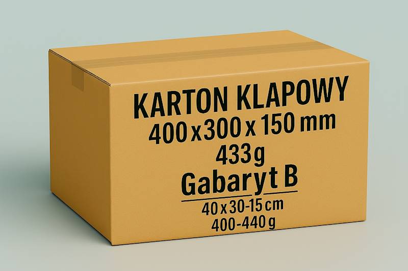 Karton Klapowy 400x300x150 3W 433g 1szt