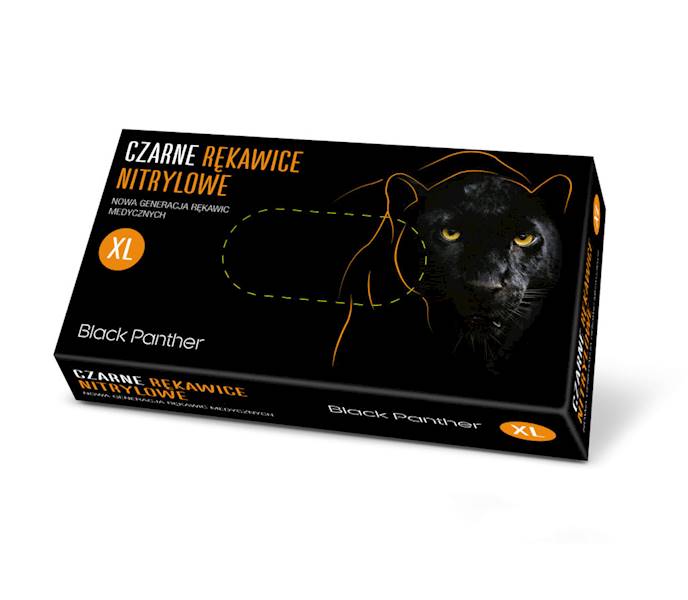 RĘKAWICE NITRYLOWE BLACK PANTHER XL 100szt