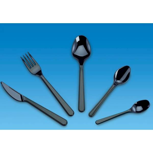 Widelec czarny gruby wielorazowy 18cm 50szt K40
