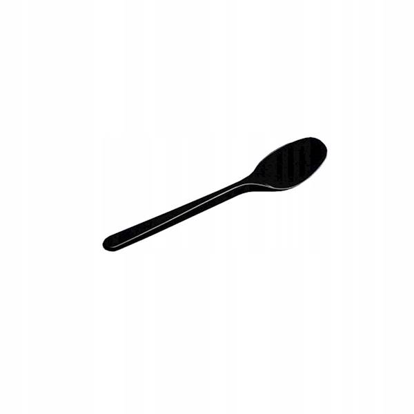 Łyzeczka czarna gruba wielorazowa 18cm 50szt K40