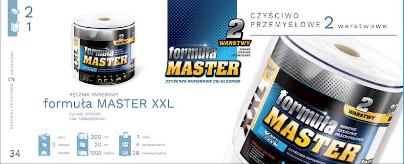 Czyściwo Ręcznik Celuloza Zefir 200m 2W MASTER XXL