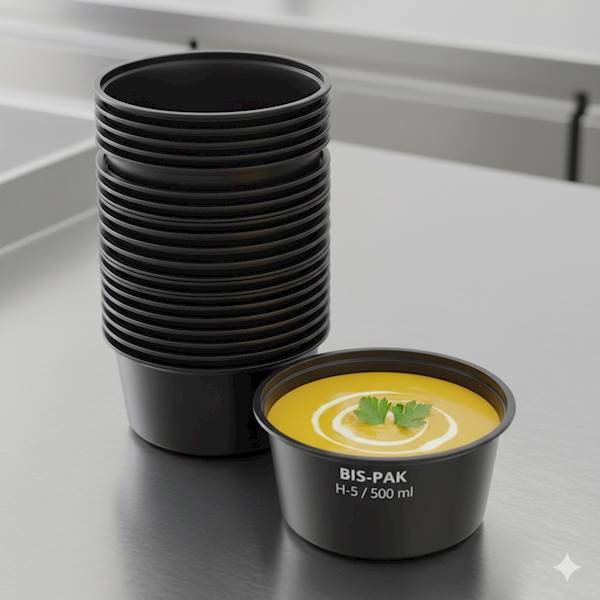 POJEMNIK ZUPA GRUBA czarna H5-BIS 500ml 200szt