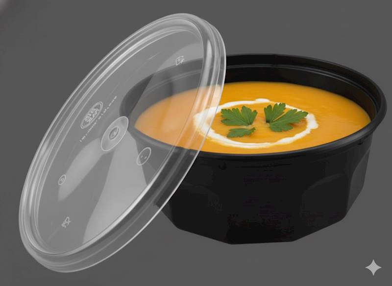 POJEMNIK ZUPA GRUBA czarna G4-BIS 350ml 200szt