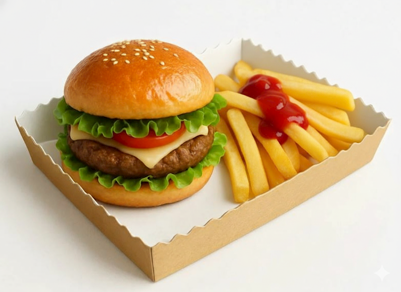 Tacka papierowa głęboka falbanka 20x14x3cm 50szt