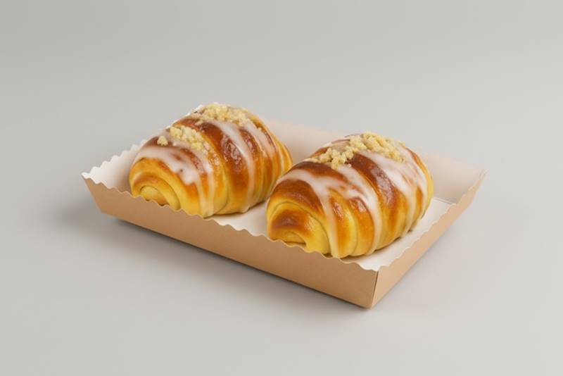 Tacka papierowa głęboka falbanka 20x14x3cm 50szt