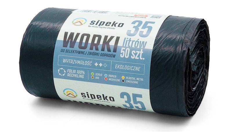 WORKI NA ŚMIECI 35L CZARNE sipeko R=50szt
