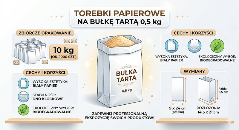 Torebka klockowa bułka tarta 0,5kg 1000sz.