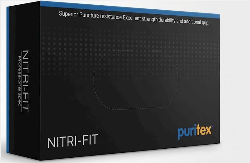 Rękawice nitrylowe Bezpudrowe niebieskie M 90szt