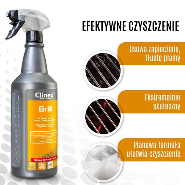 CLINEX Grill i piekarnik płyn do mycia 1L