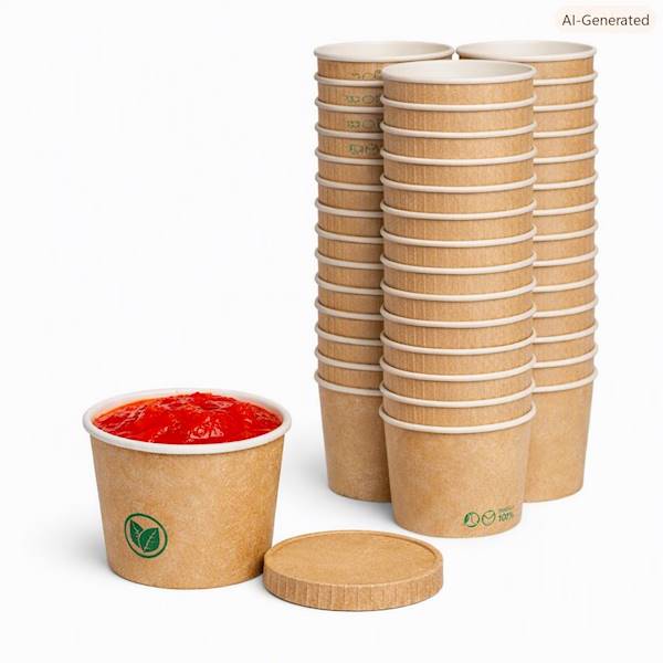 Pojemnik Kubek 100% Papierowy FI62 80ml 50SZT
