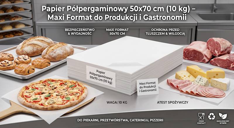 Papier półpergamin 40g 50x70cm 10kg