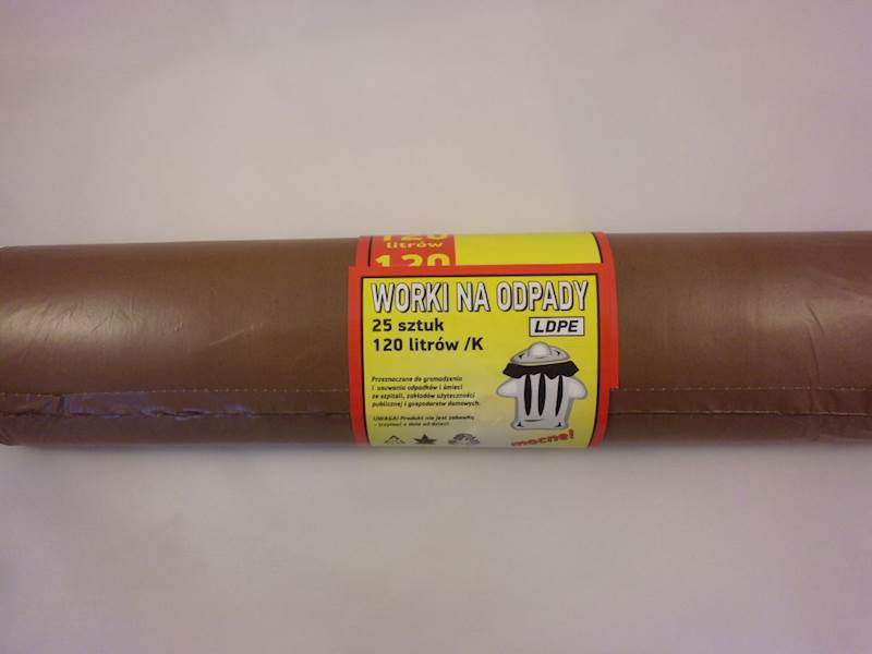 WORKI NA ŚMIECI 120L/25/ brązowe
