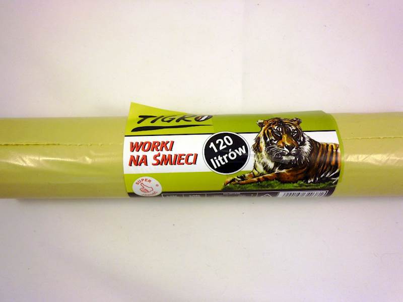 WORKI NA ŚMIECI 120L/25/żółte