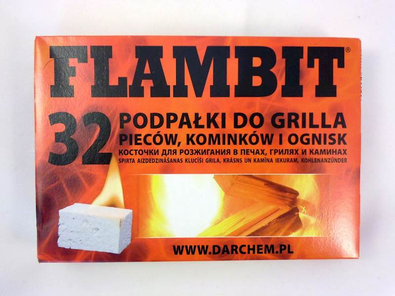 Podpałka 32 kostka do grila biała 