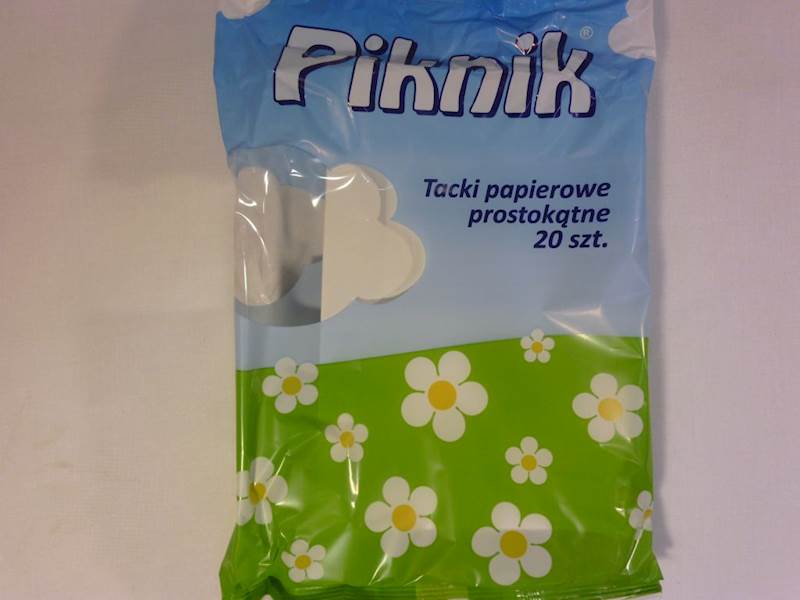 Tacki papier prostokąt 20szt