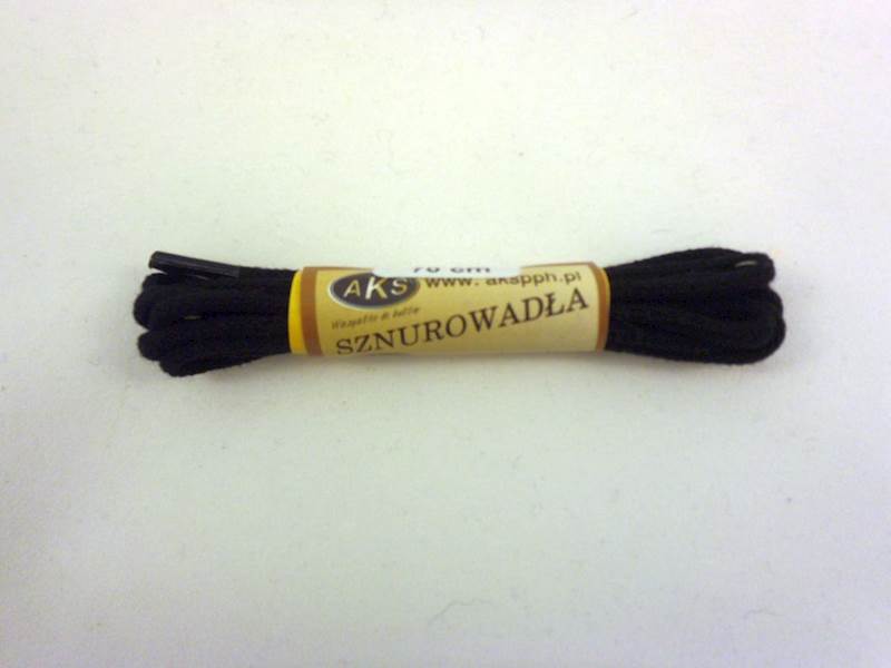 Sznurowadła 70 cm cie. czar.