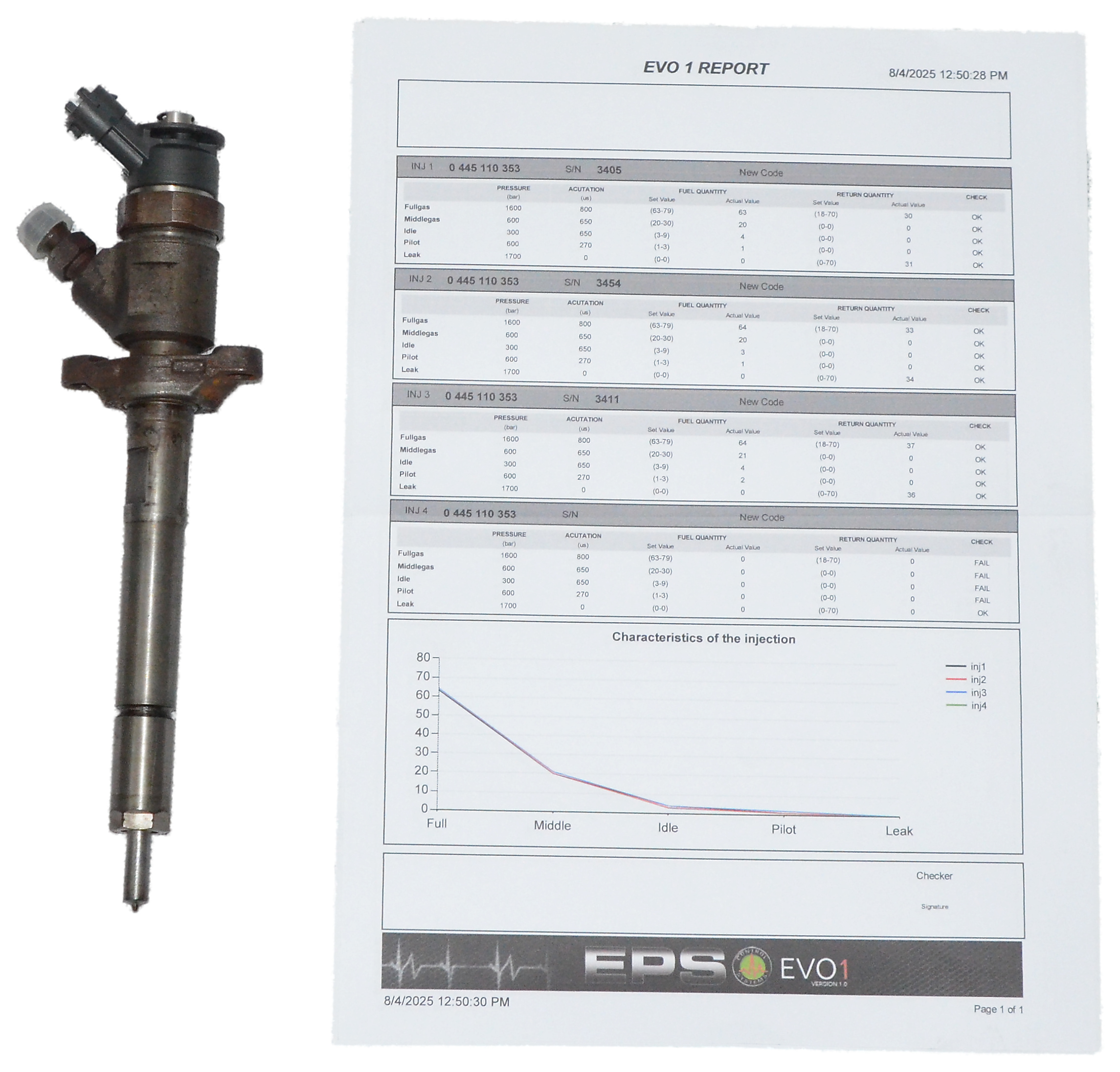 Wtryski Ford Focus II Focus C-Max 1.6 TDCi 0445110353 9M5Q-9F593-AA KOMPLET