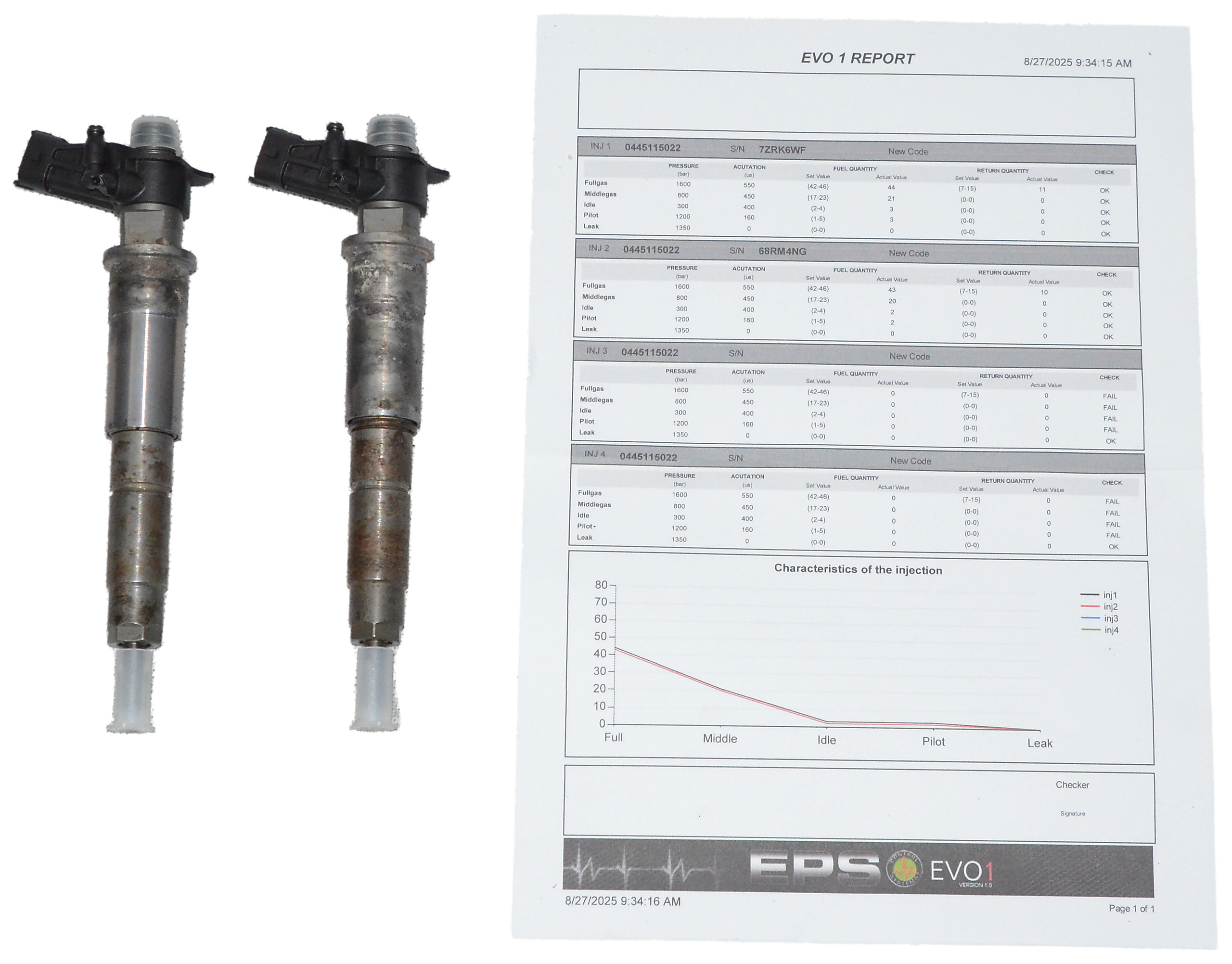 Wtryski Renault Trafic II Opel Vivaro A 2.0 DCI M9R 0445115022 SPRAWDZONE