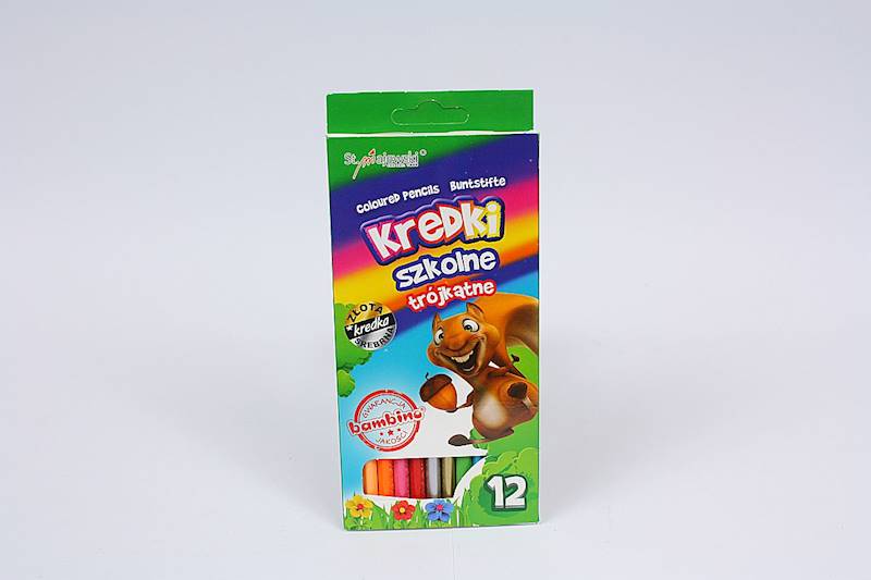 KREDKI 12 kol. MAJ. 18cm  /10/ 2038 trójkatne