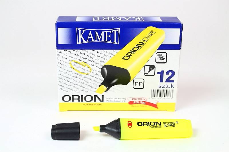 KAMET ZAKREŚLACZ ŻÓŁTY 0001 /12/