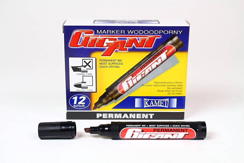 KAMET MARKER GIGANT SCIĘTY CZARNY 7115 /12/