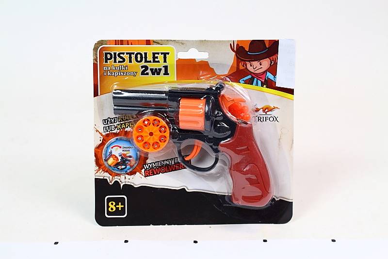 PISTOLET 2W1 NA KAPISZONY I KULKI 81027