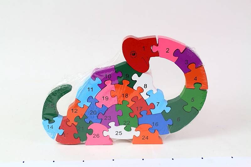 PUZZLE DREWNIANE DINO 11245