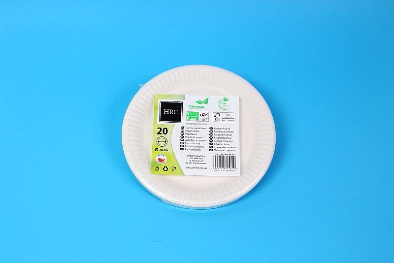 TALERZ  PAPIEROWY 180mm TH01 OP.20SZT.
